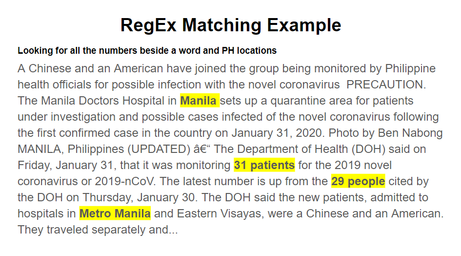 regex sample